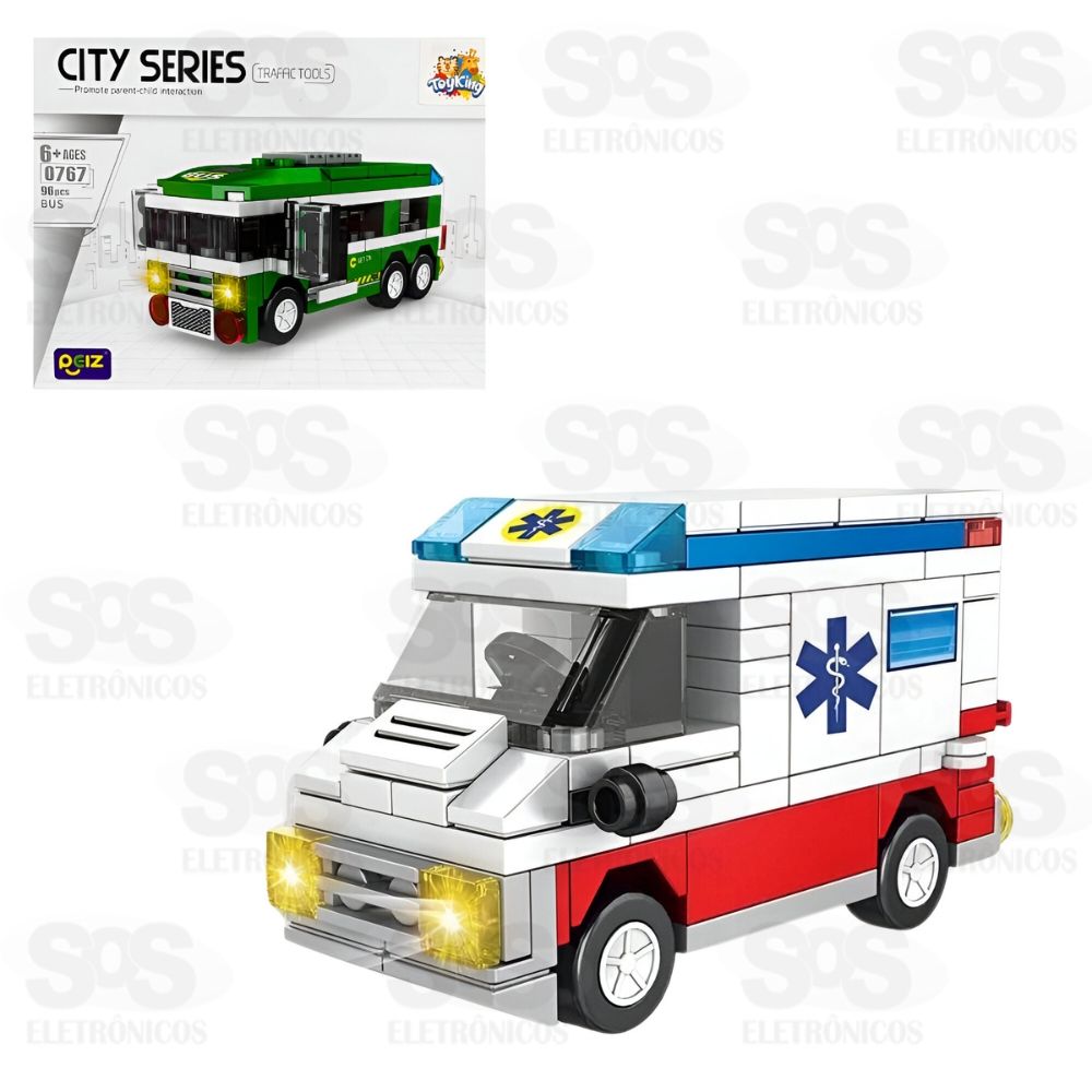 Bloco de Montar Carros Da Cidade Modelos Sortidos Toy King TK-AB7867