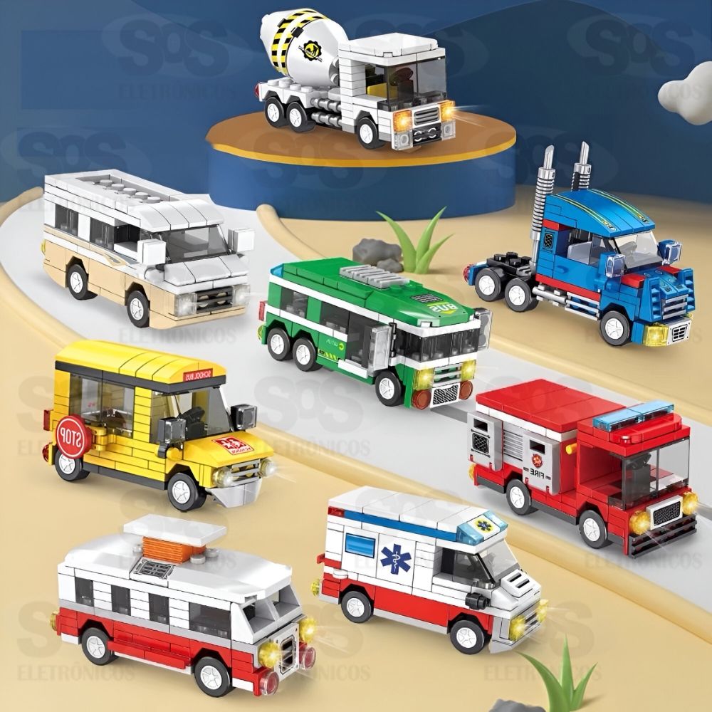 Bloco de Montar Carros Da Cidade Modelos Sortidos Toy King TK-AB7867