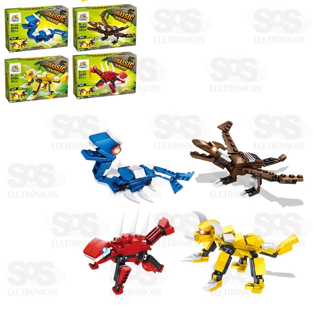 Bloco de Montar  Jurassic Modelos Sortidos Toy King TK-AB7860