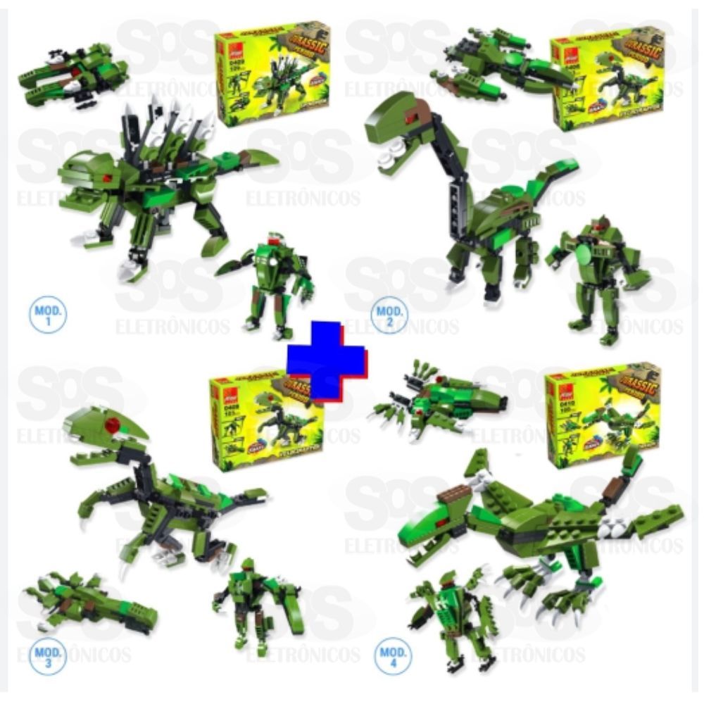 Bloco de Montar Jurassic Modelos Sortidos Toy King TK-AB7857