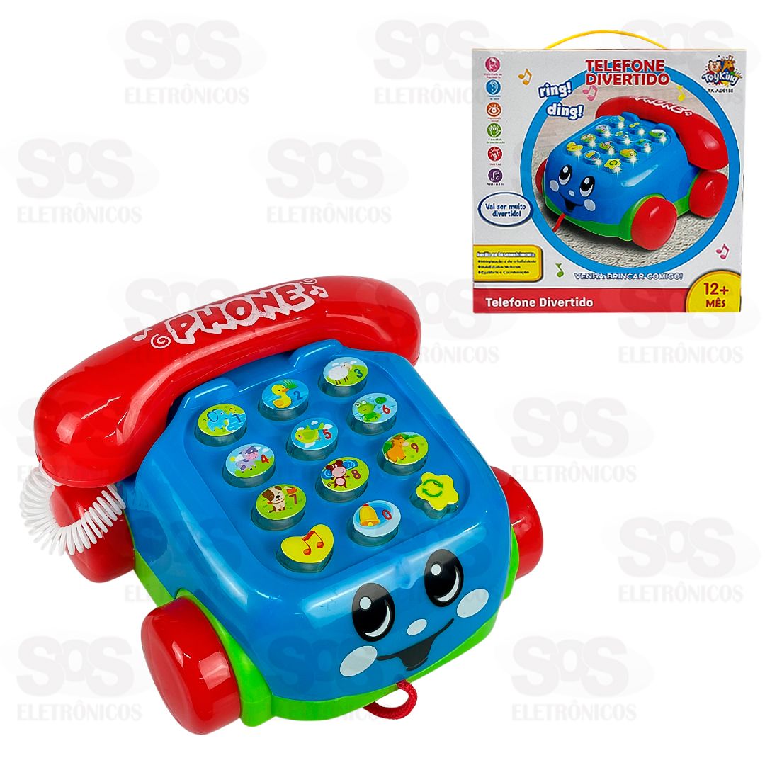 Telefone Divertido Infantil Luzes e Sons Toy King TK-AB6188