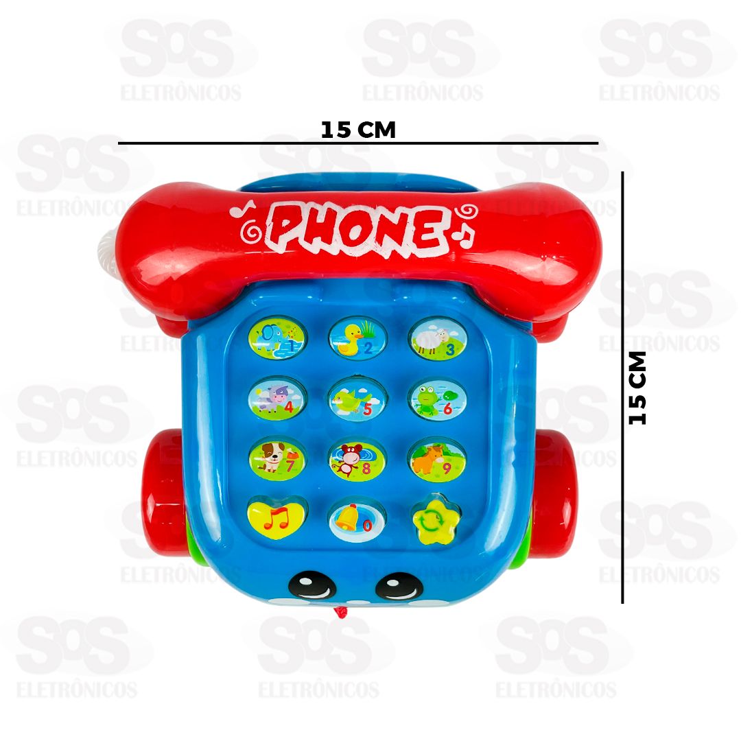 Telefone Divertido Infantil Luzes e Sons Toy King TK-AB6188