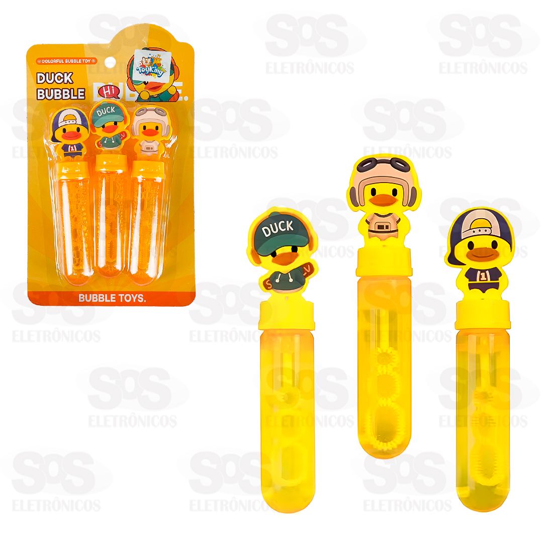 Kit Bolhas De Sabo Patinhos Com 3 Unidades Toy King TK-AB8204