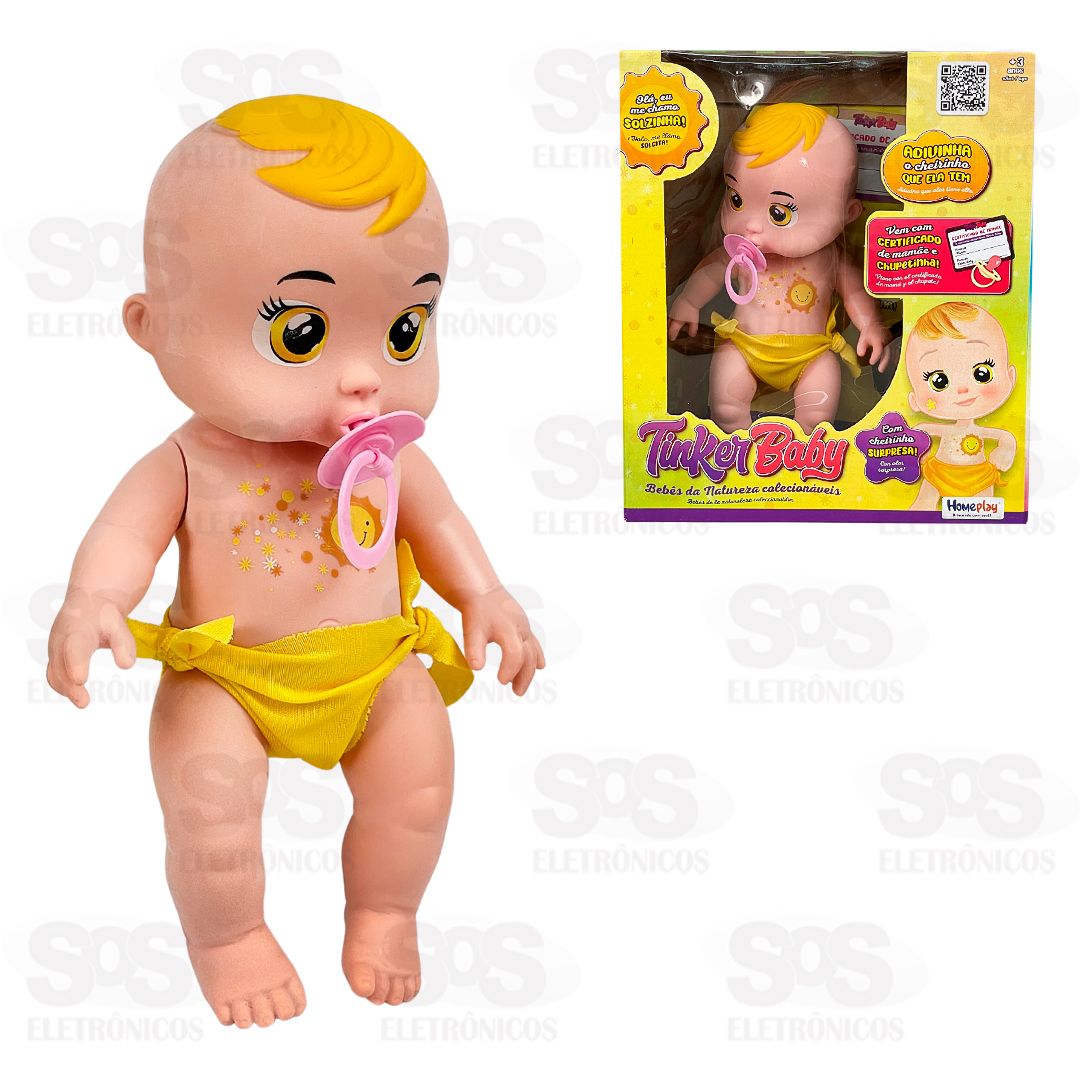 Boneca Tinker Baby da Natureza Com Cheirinho em Vinil Homeplay 