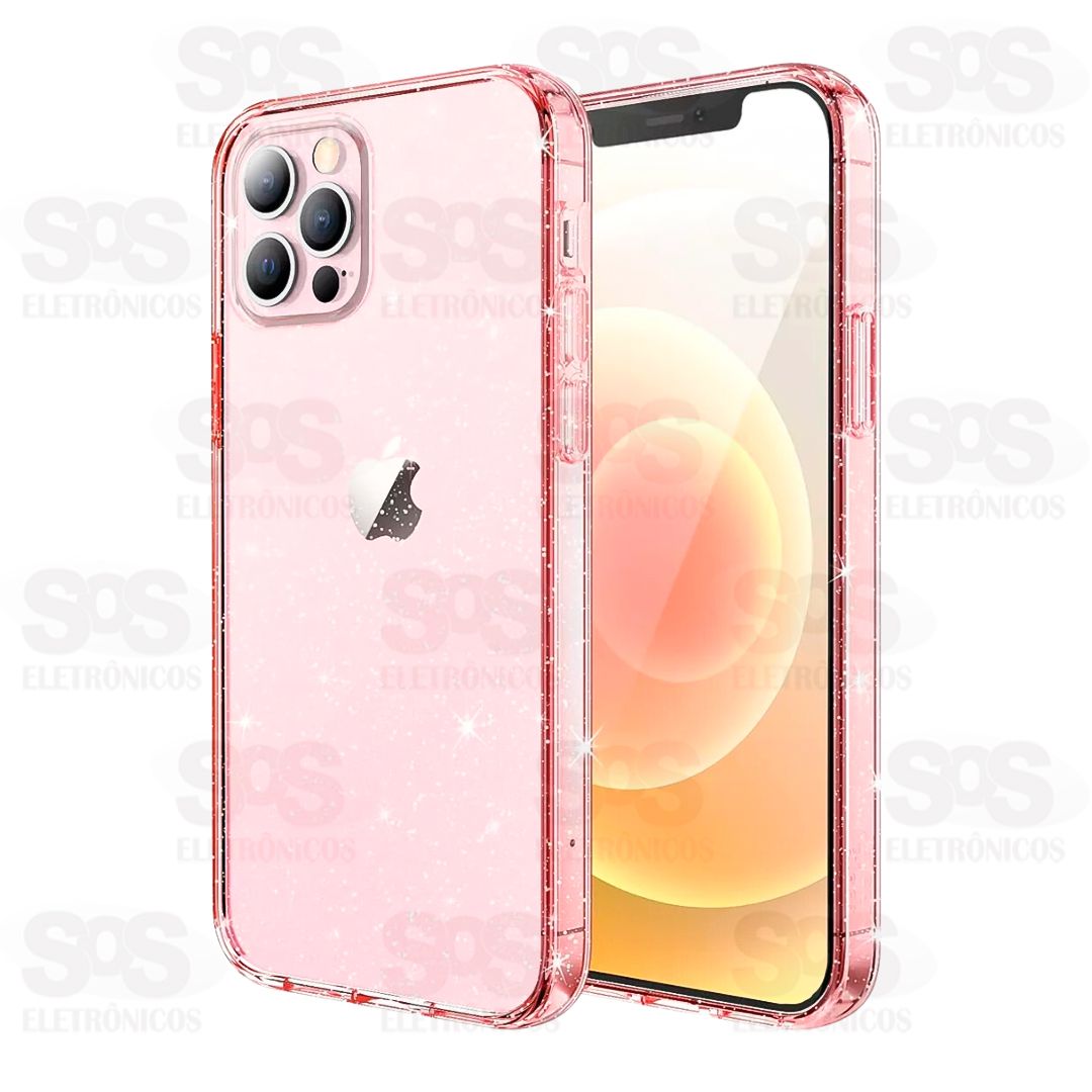 Capa Transparente Com Glitter Iphone 11 Pro Cores Variadas