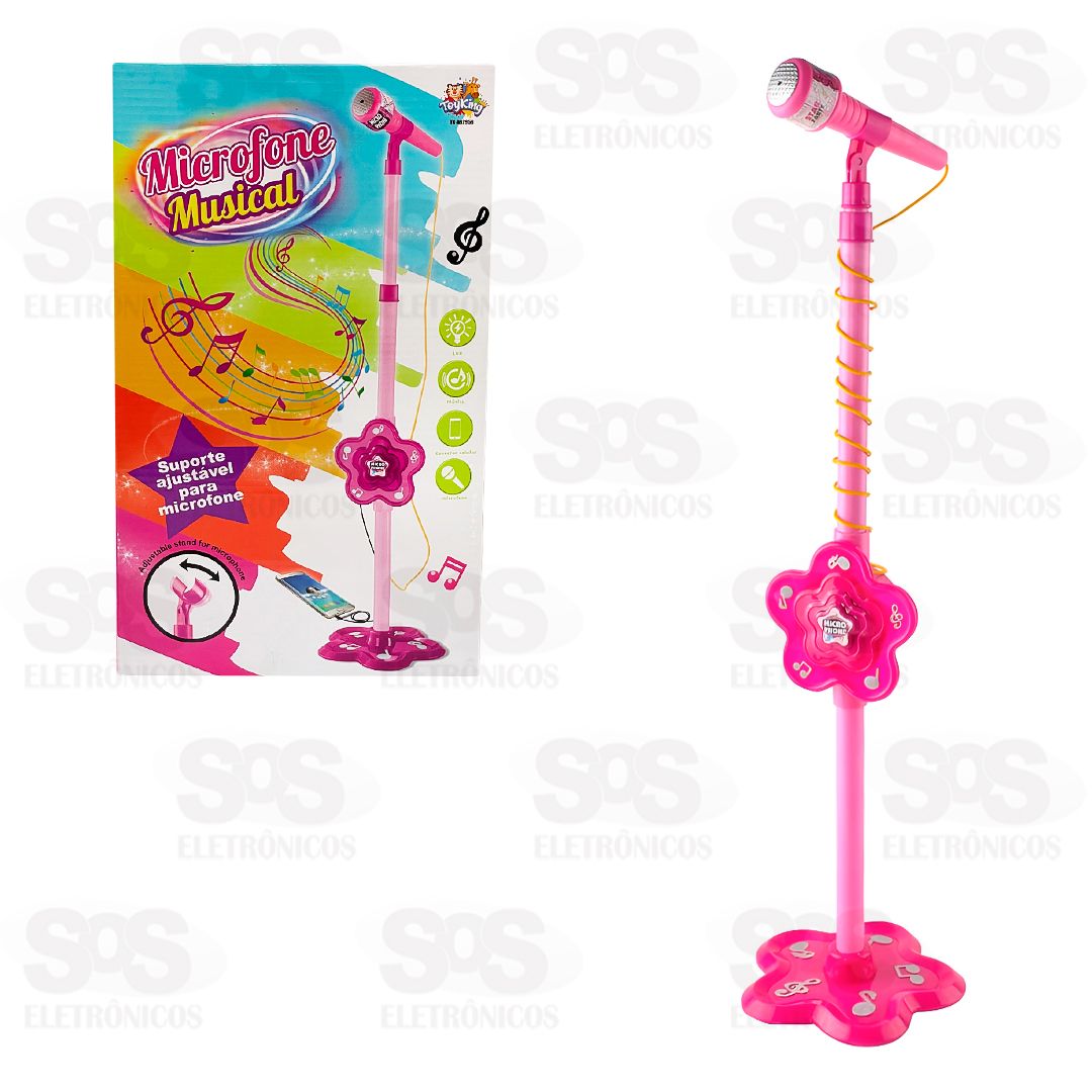 Microfone Infantil Com Pedestal Toy King TK-AB2956