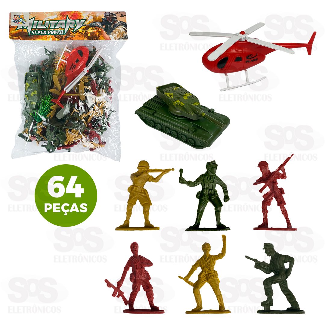 Bonecos Exrcito 64 Peas Modelos variados Toy King TK-AB5098