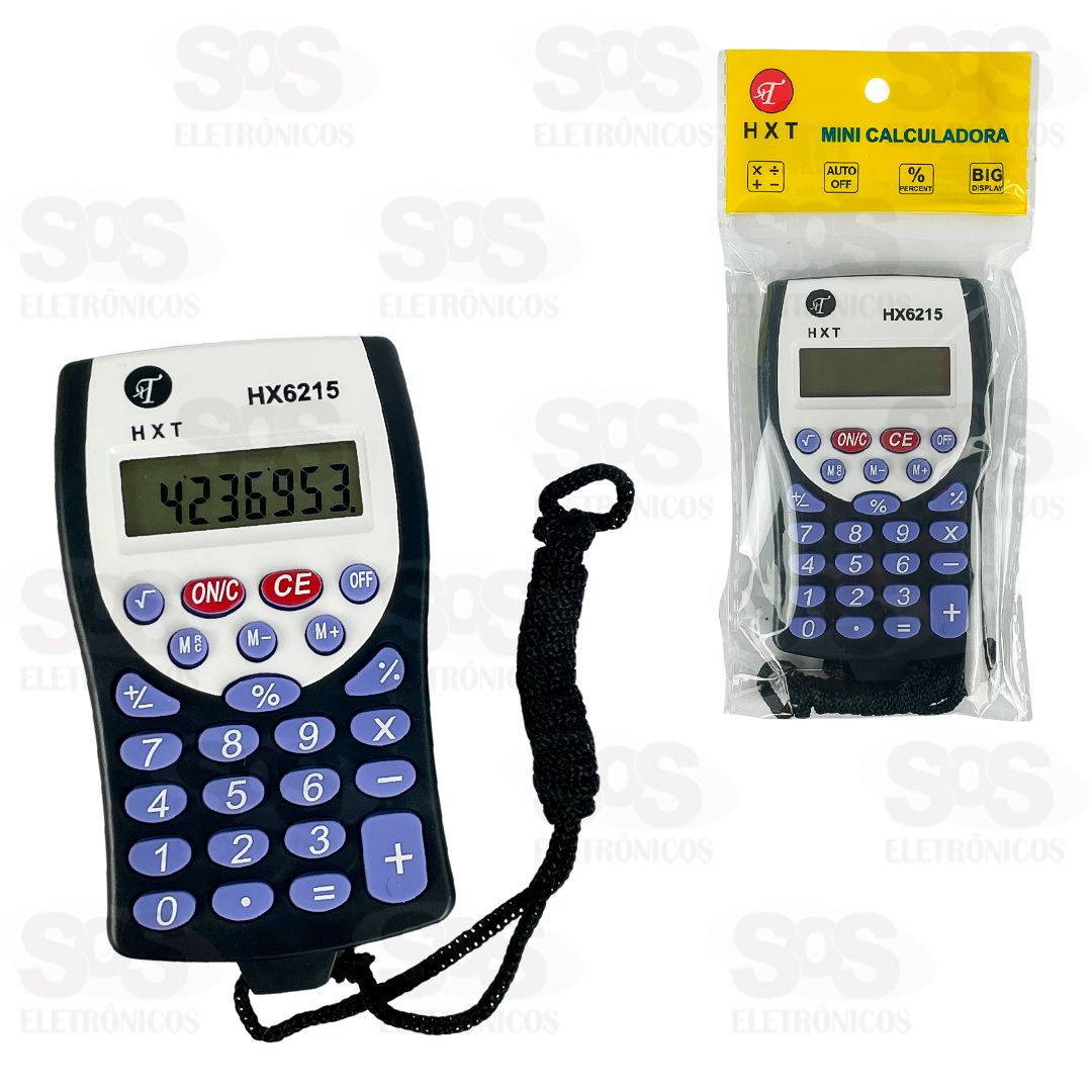 Mini Calculadora De Bolso 8 Dgitos Funes Bsicas HX6215