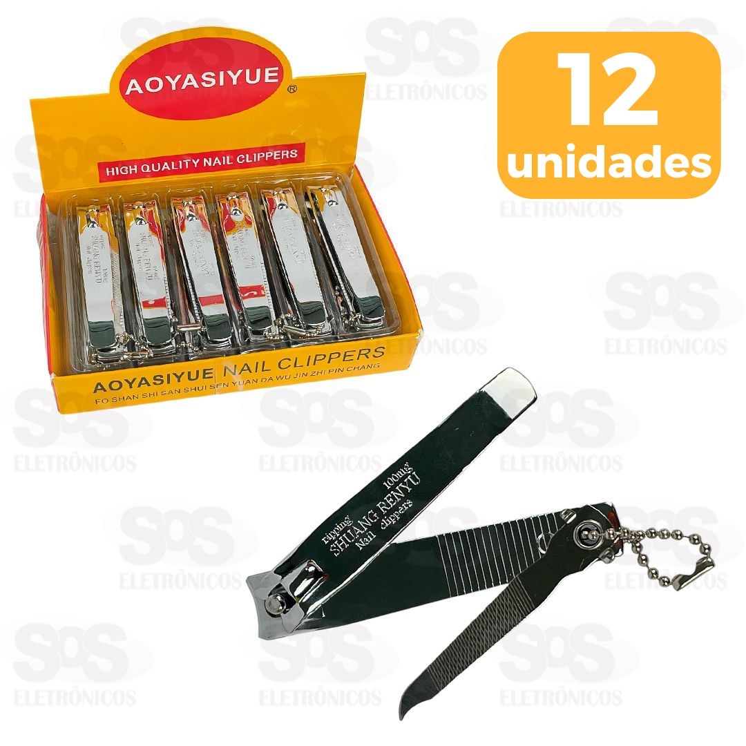 Kit Cortador de Unha Metal Com Lixa 12 Unidades HX7673