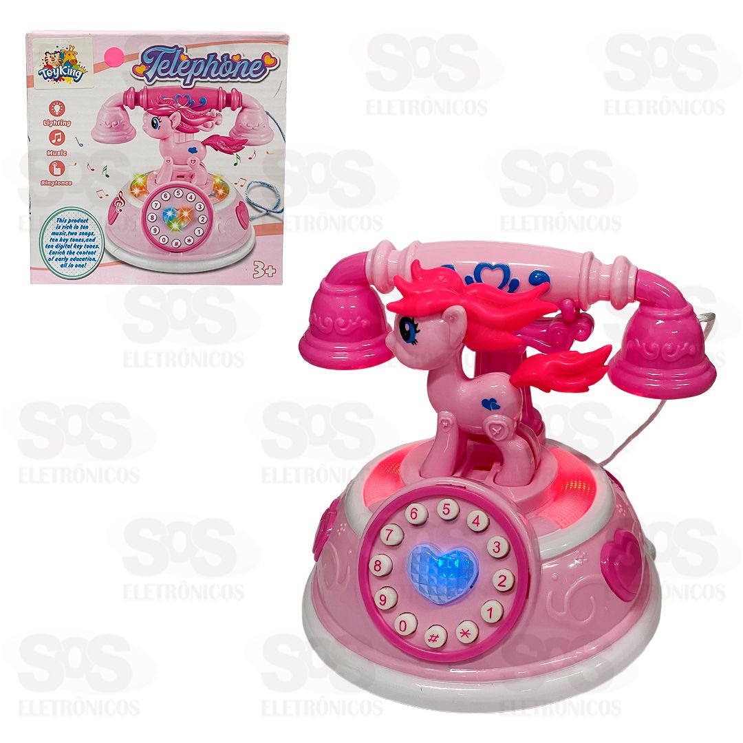 Telefone Infantil Clssico Unicrnio Toy King TK-AB3008