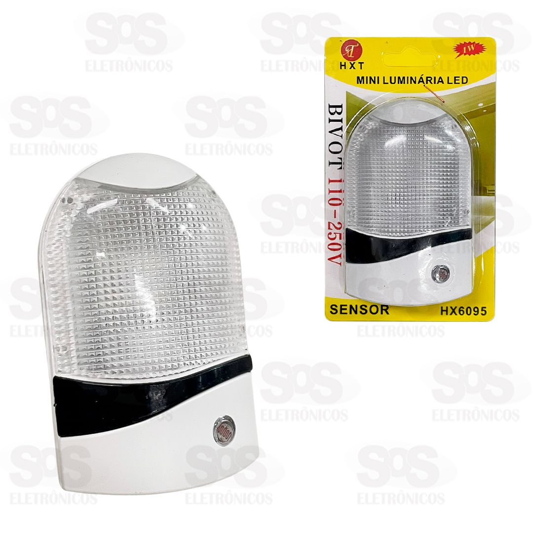 Luz Noturna Luminria Tomada Com Sensor LED Bivolt HX6095