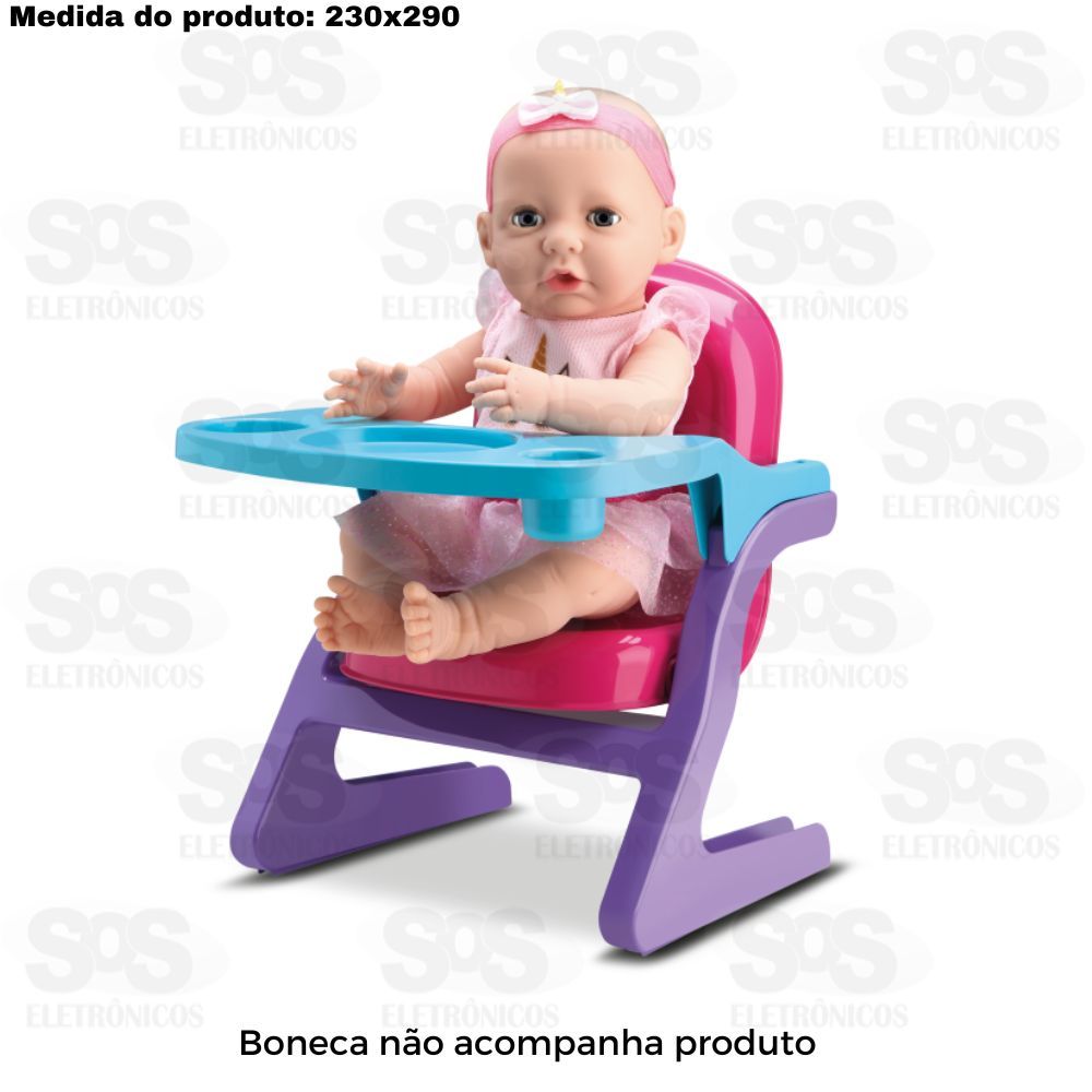 Cadeirinha De Papinha Para Bonecas Divertoys 8237