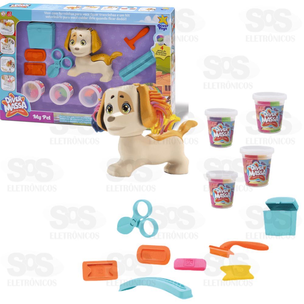 Massinha My Pet com Acessrios Divertoys 8277