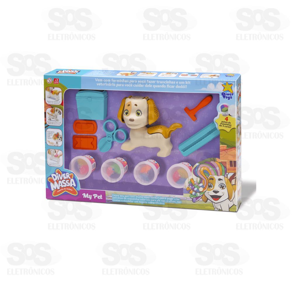 Massinha My Pet com Acessrios Divertoys 8277