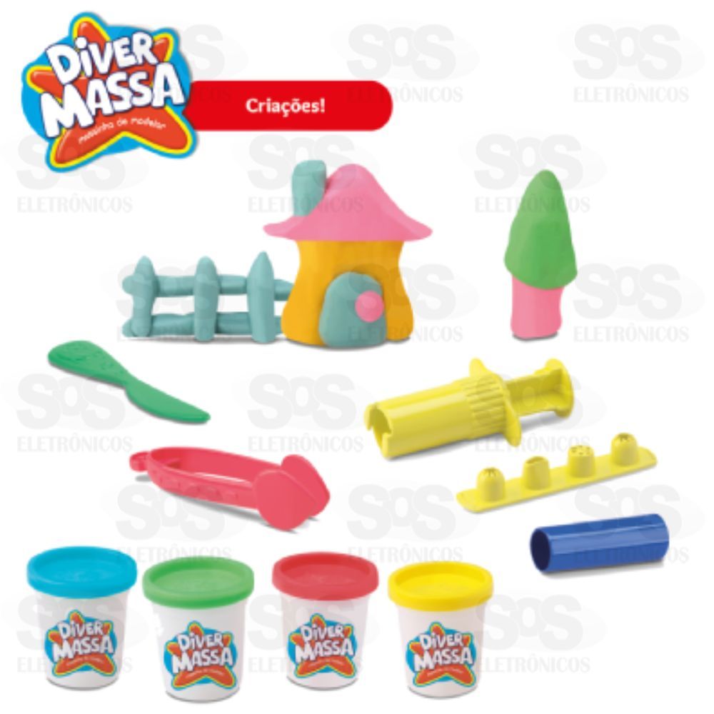 Massinha de Modelar Criaes Divertoys 8075