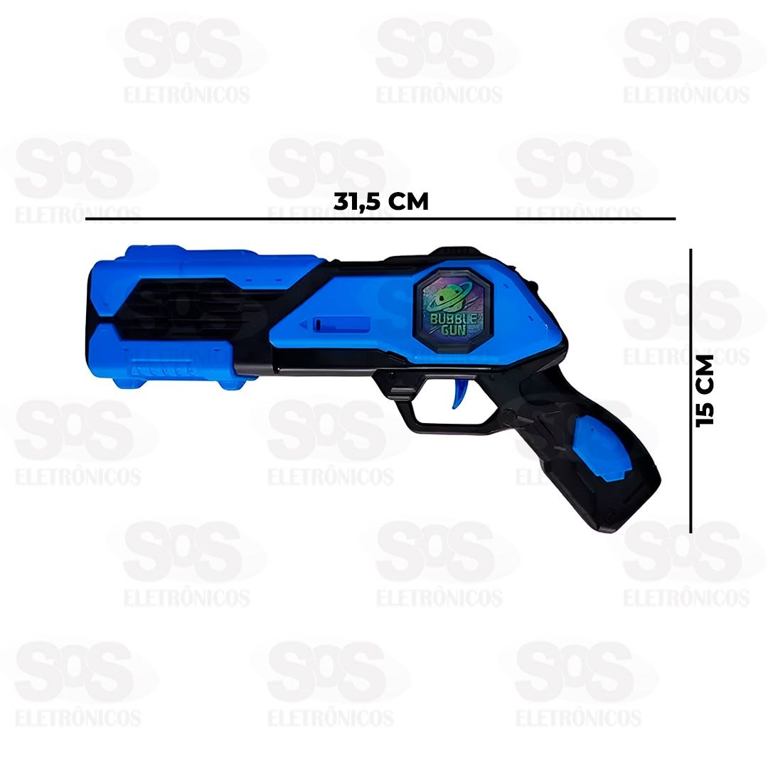 Metralhadora Arma Lana Bolhas De Sabo 12 Furos Toy King TK-AB7709