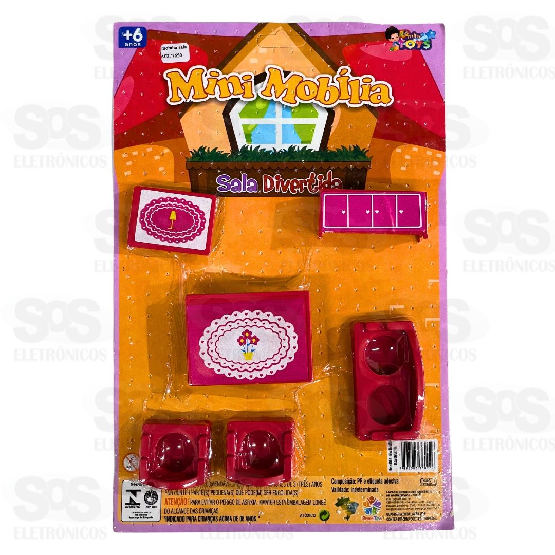 Kit Casinha Mini Moblia Sala Divertida Mini Toys 0092/0088