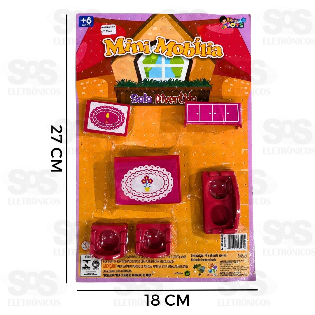 Kit Casinha Mini Moblia Sala Divertida Mini Toys 0092/0088