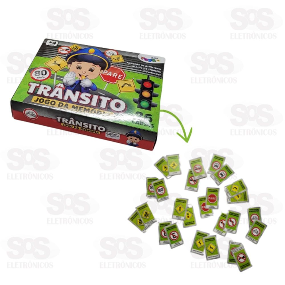 Jogo Da Memria Trnsito Mini Toys 6297