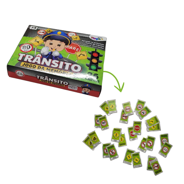 Jogo Da Memria Trnsito Mini Toys 6297