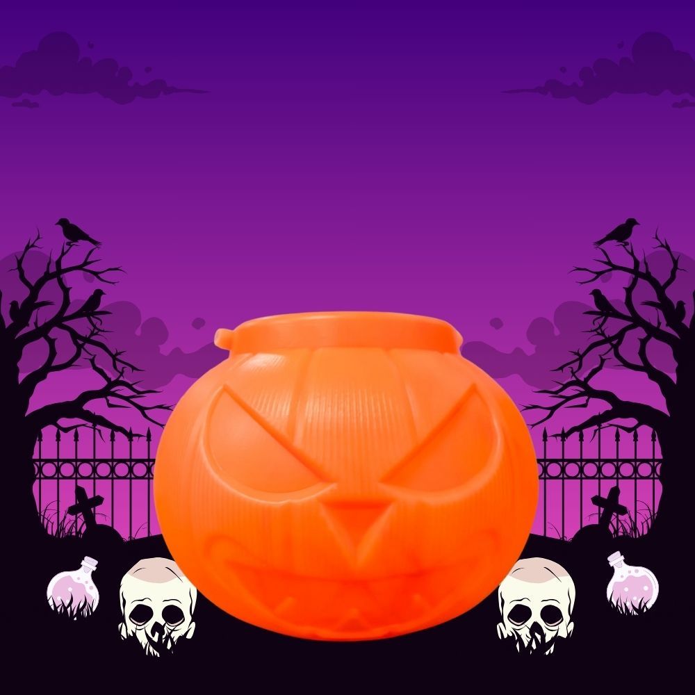 Abobora de Plastico Decorativa Halloween Mdia 