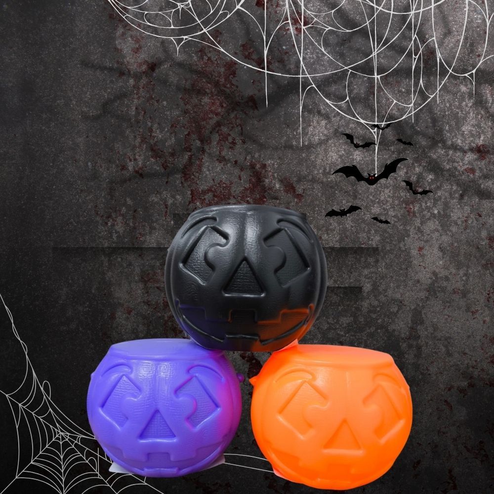 Abobora de Plastico Decorativa Halloween Pequena