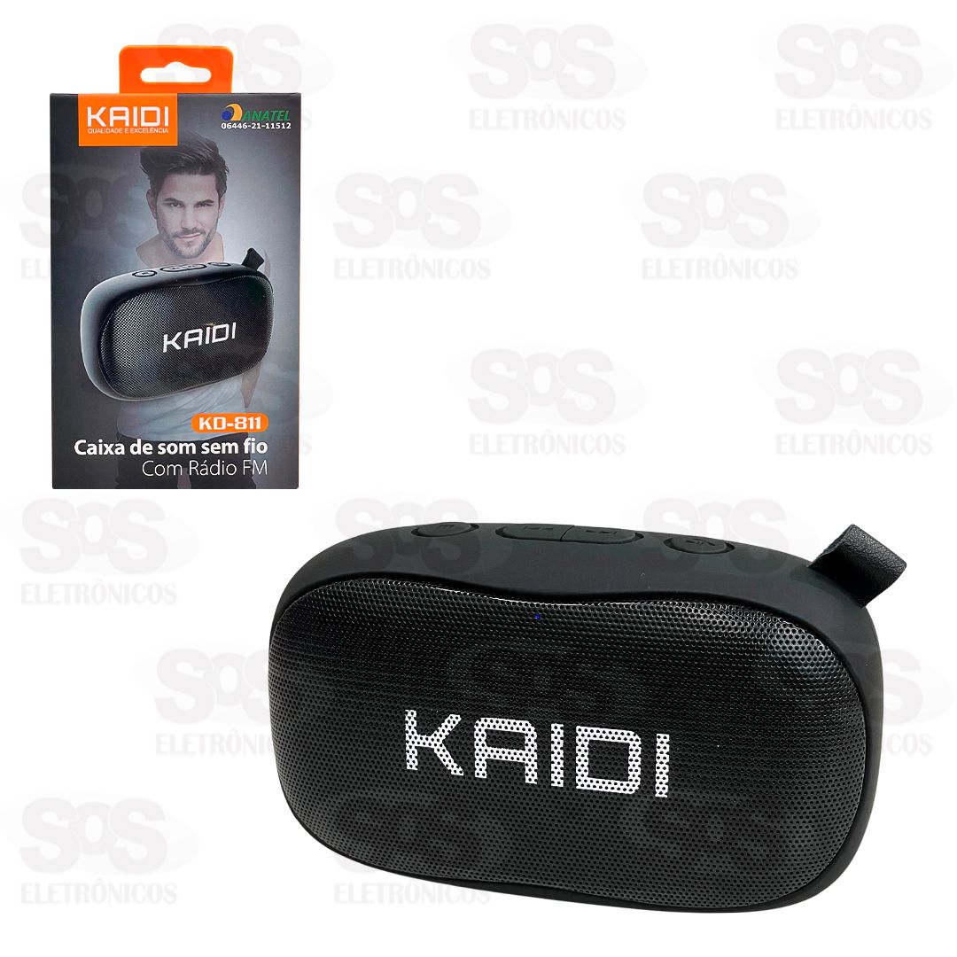 Caixa De Som 6W Bluetooth/FM/TF Kaidi KD-811