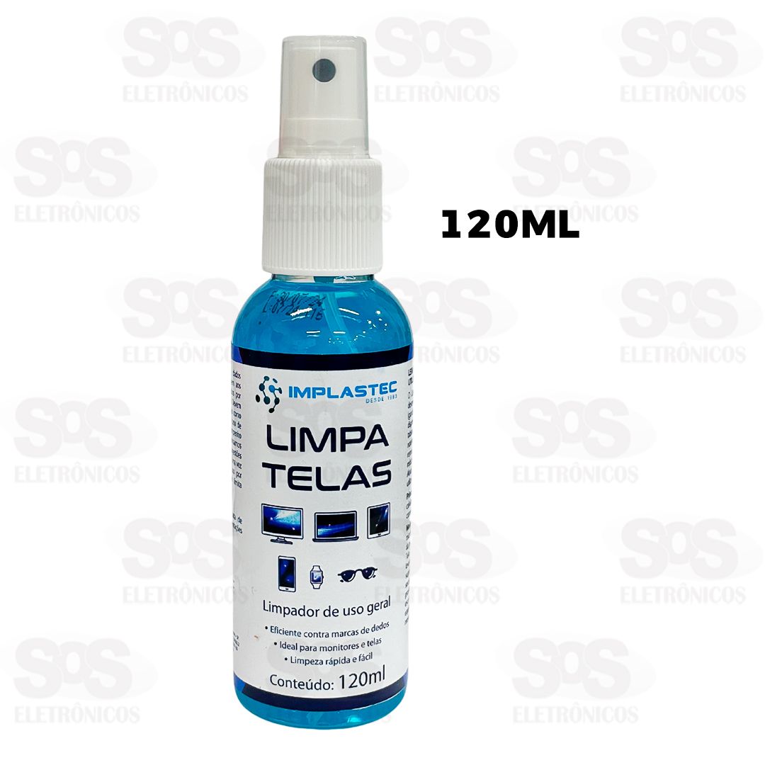 Limpa Tela Spray 120ML Implastec