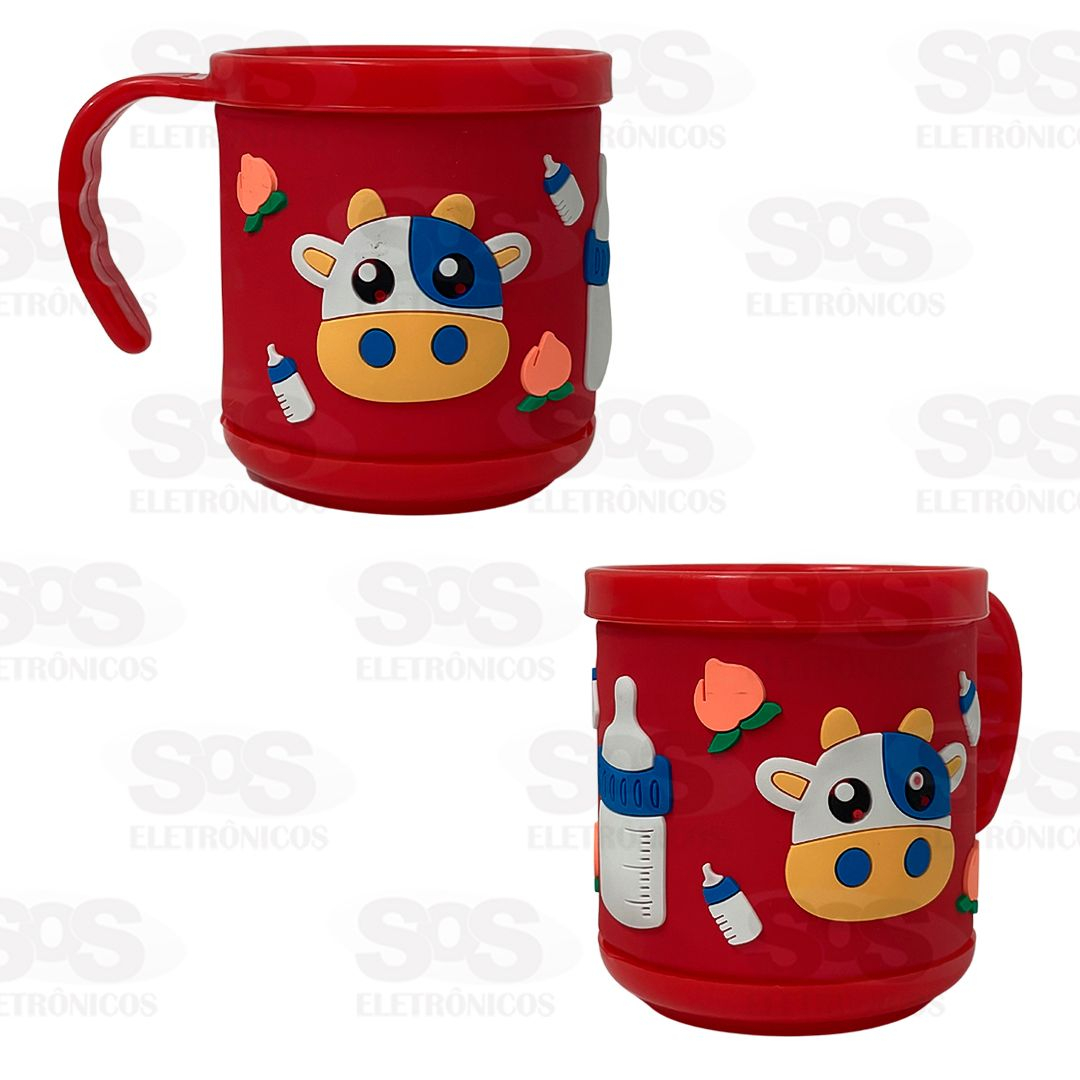 Caneca Infantil Emborrachada 3D 230ml TOP1730