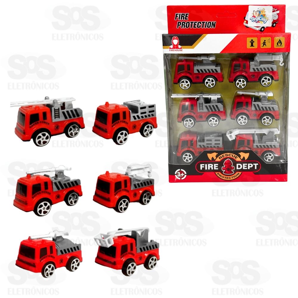 Patrulha Do Resgate 6 Carrinhos Frico Toy King TK-AB4552