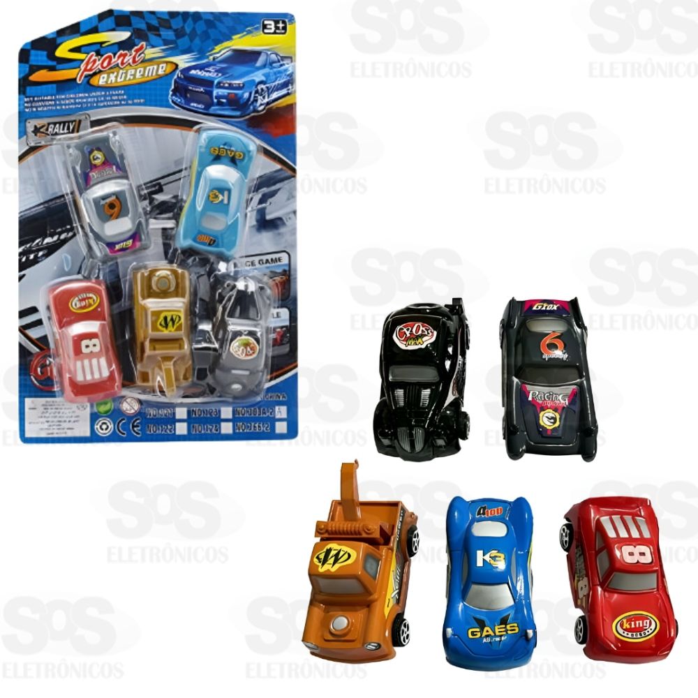 Kit De Carros Famosos 5 Peas Toy King TK-AB4549