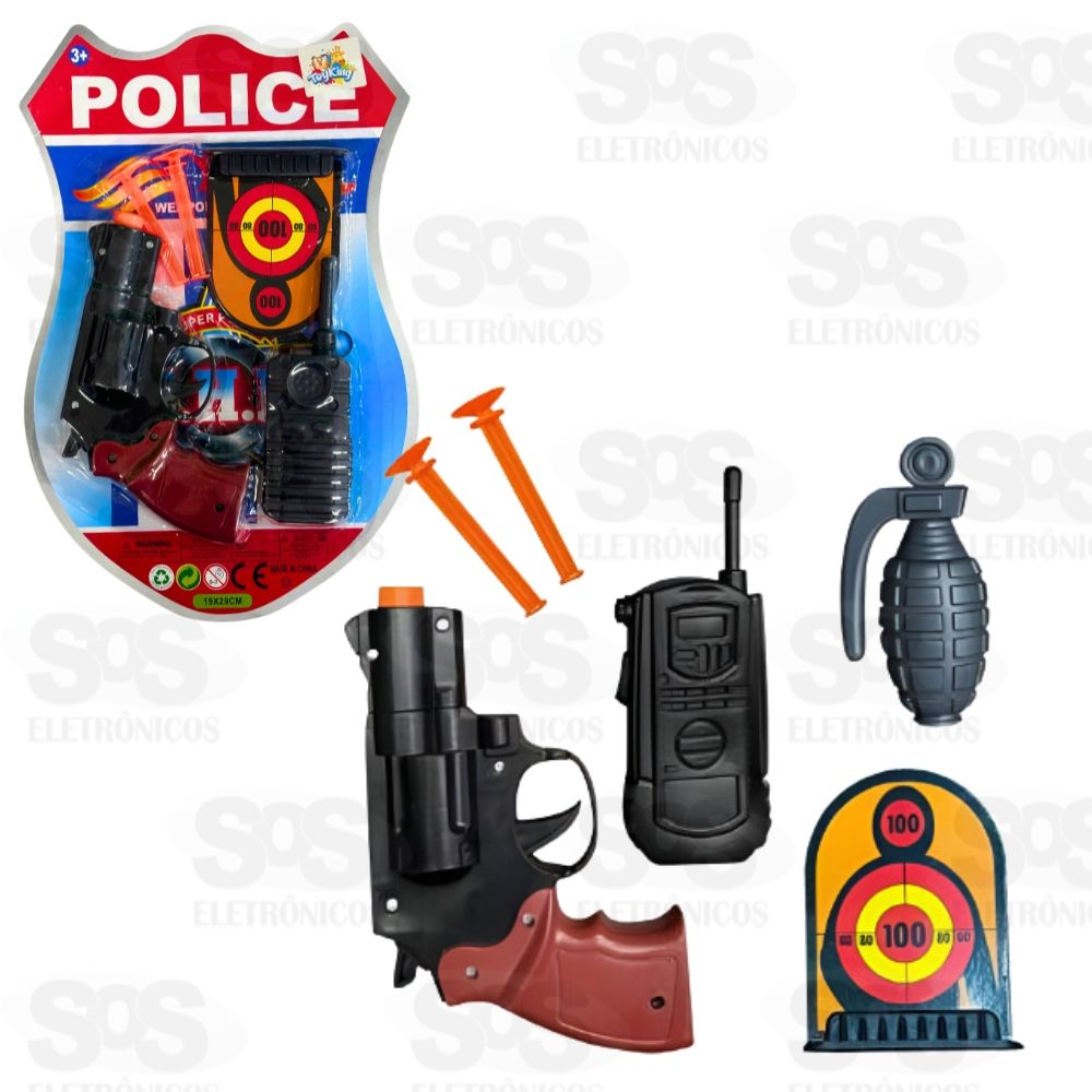 Kit Policial Com Lana Dardos Toy King TK-AB5652