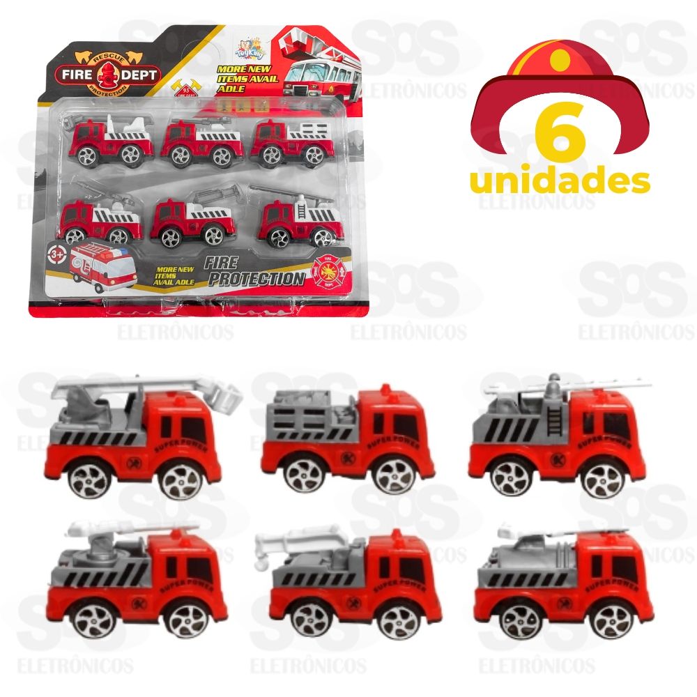 Patrulha Do Resgate 6 Carrinhos Frico Toy King TK-AB4554