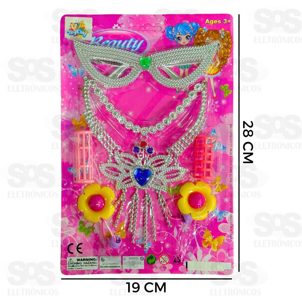 Kit Princesa Baile De Mscaras 6 Peas Toy King TK-AB5059