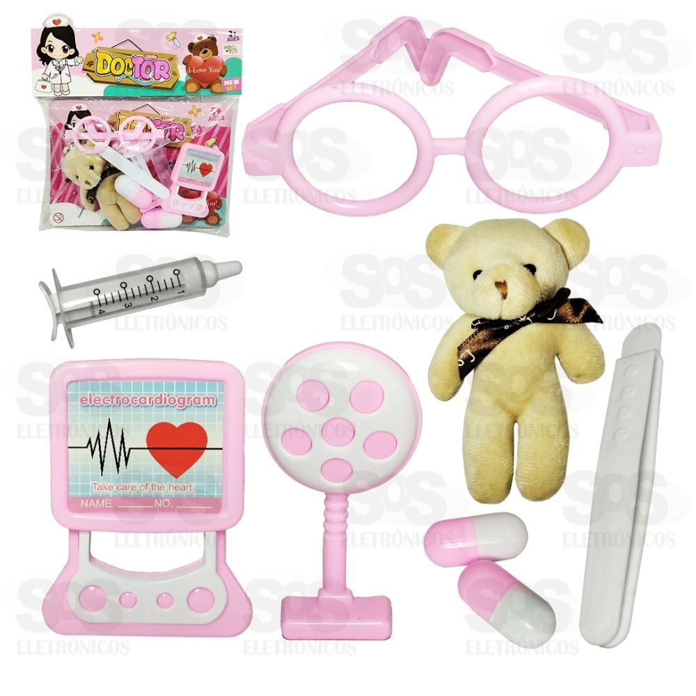 Kit Mdico De Brinquedo Ursinho 8 Peas Toy King TK-AB4294