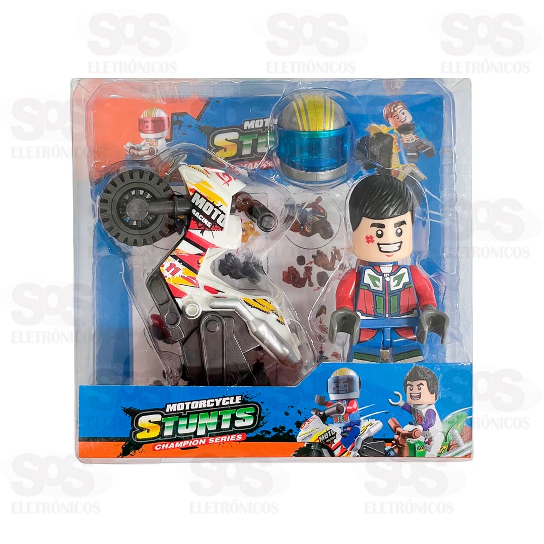 Boneco De Montar Coleo Motorcycle Stunts Toy King TK-AB7982