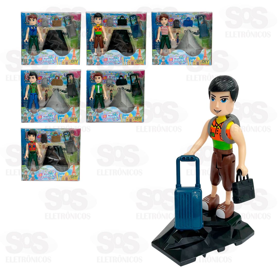 Boneco De Montar Coleo Travel Boy Toy King TK-AB7987