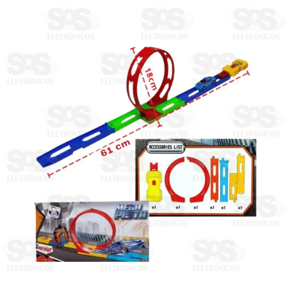 Mega Pista Looping 61cm Pica Pau 3625