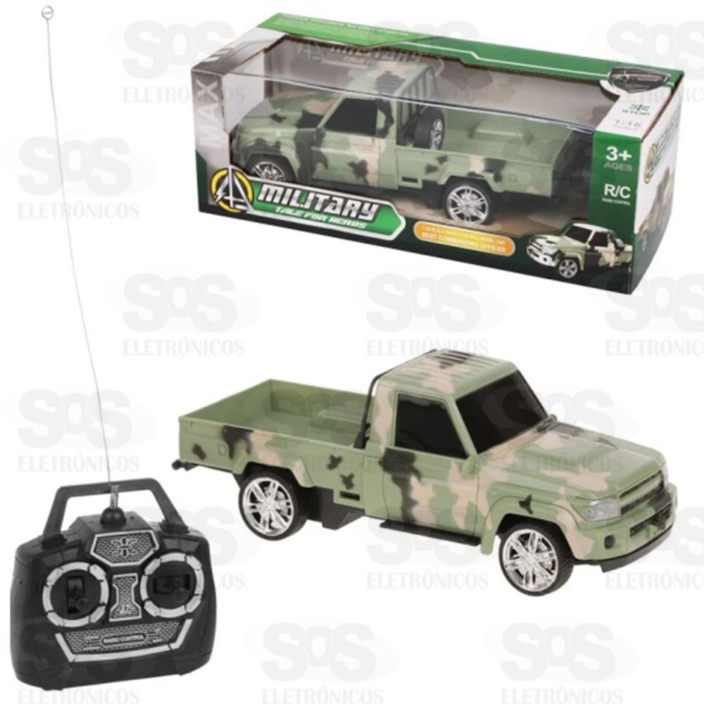 Carro Picape Exrcito De Controle Remoto Toy King TK-AB2517