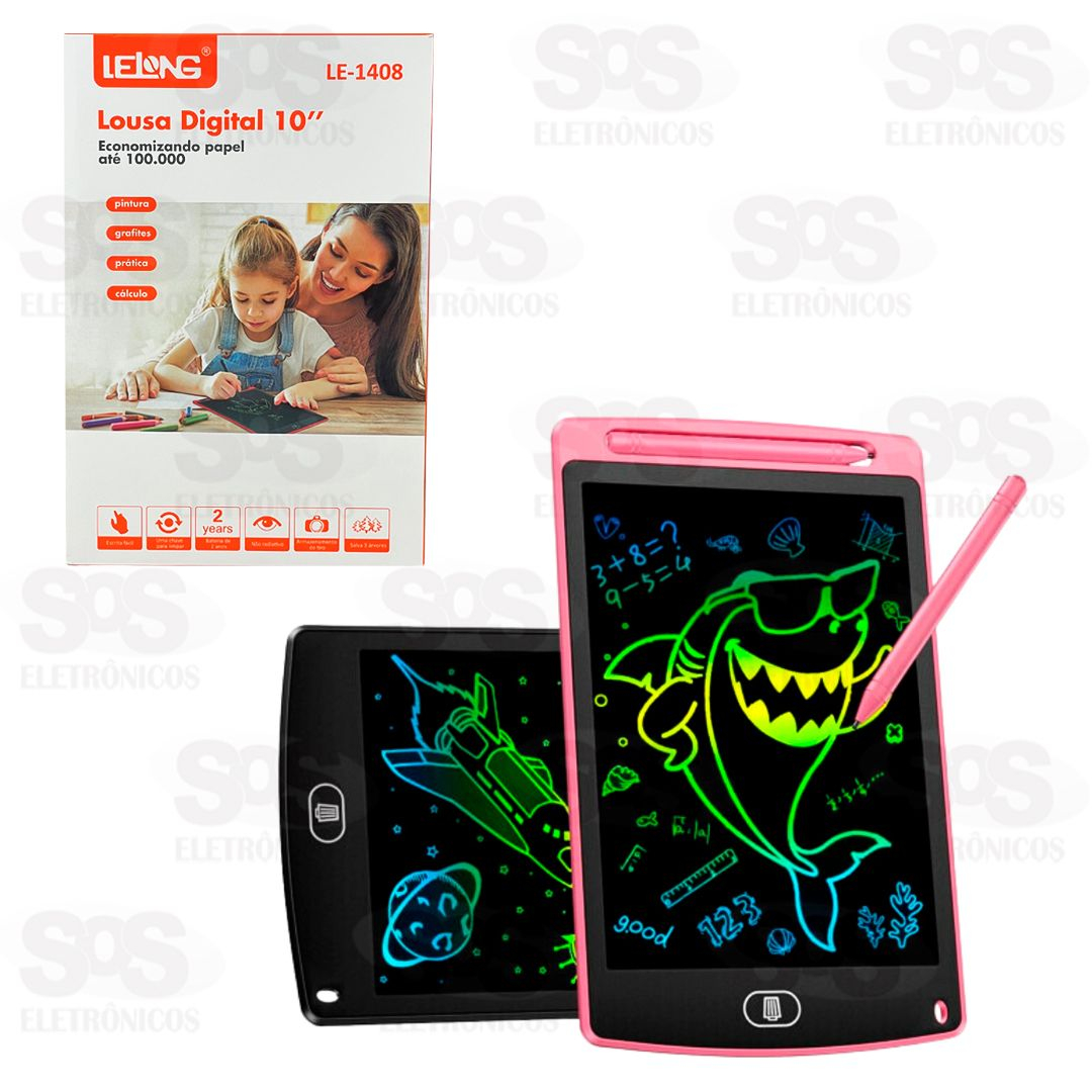 Lousa Mgica Infantil Digital Colorida LCD 10 Polegadas KA-1052