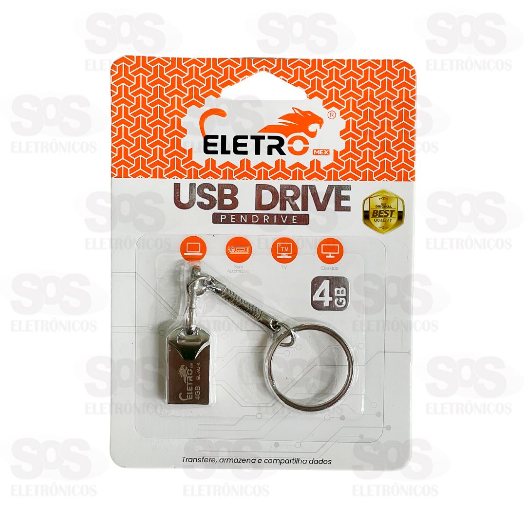 Pen Drive Chaveiro 4GB Eletromex EL-AU-4