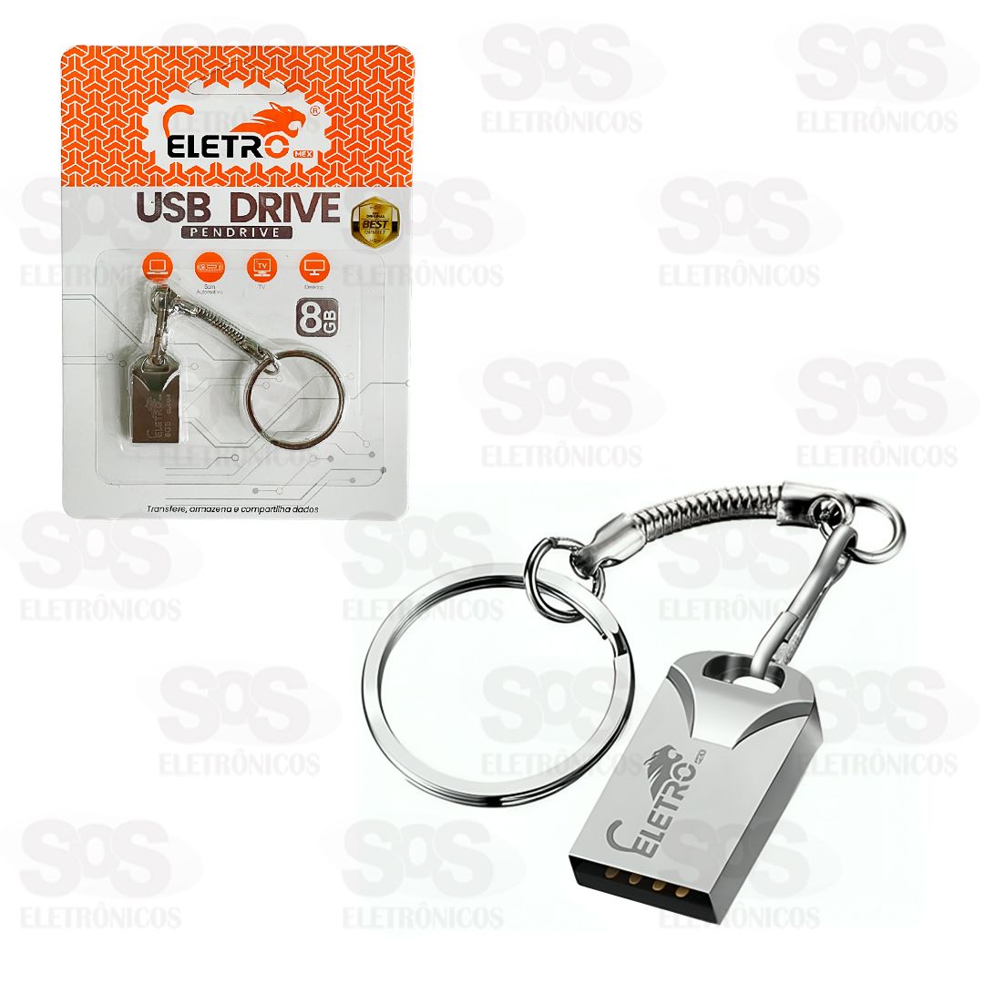 Pen Drive Chaveiro 8GB Eletromex EL-AU-8