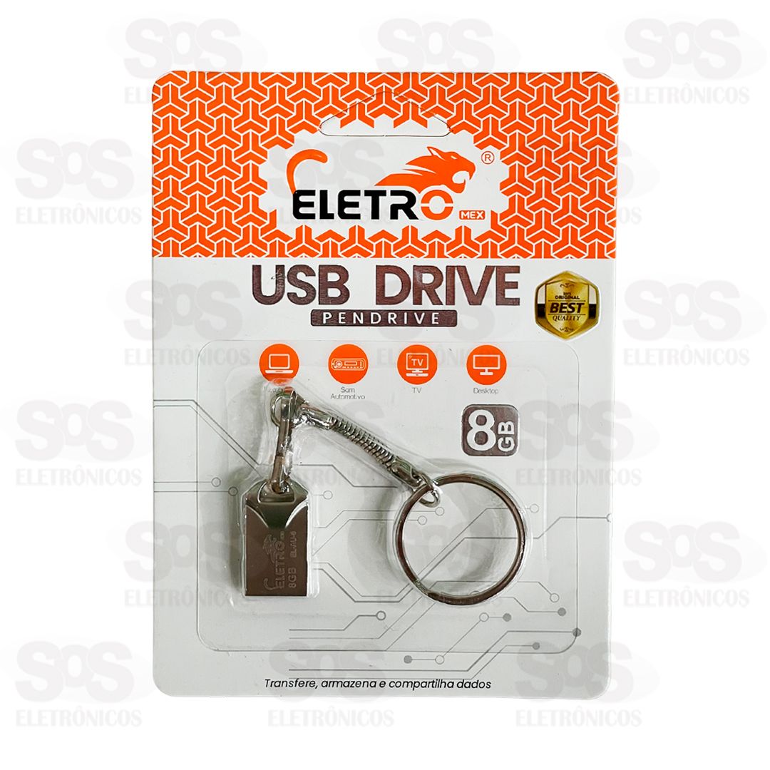 Pen Drive Chaveiro 8GB Eletromex EL-AU-8