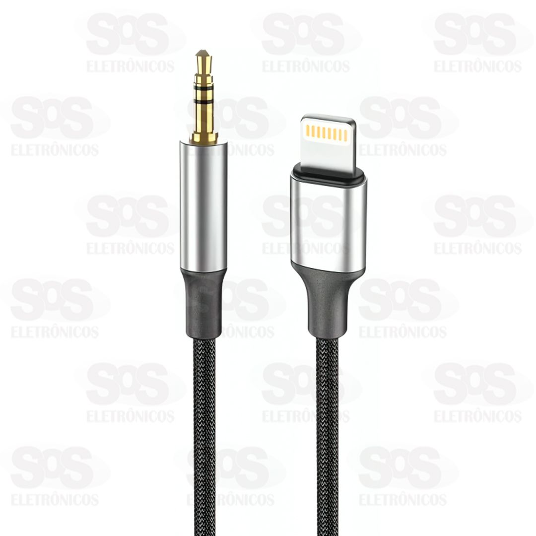 Cabo Adaptador P2 Para Lightning Eletromex EL-3120-5G