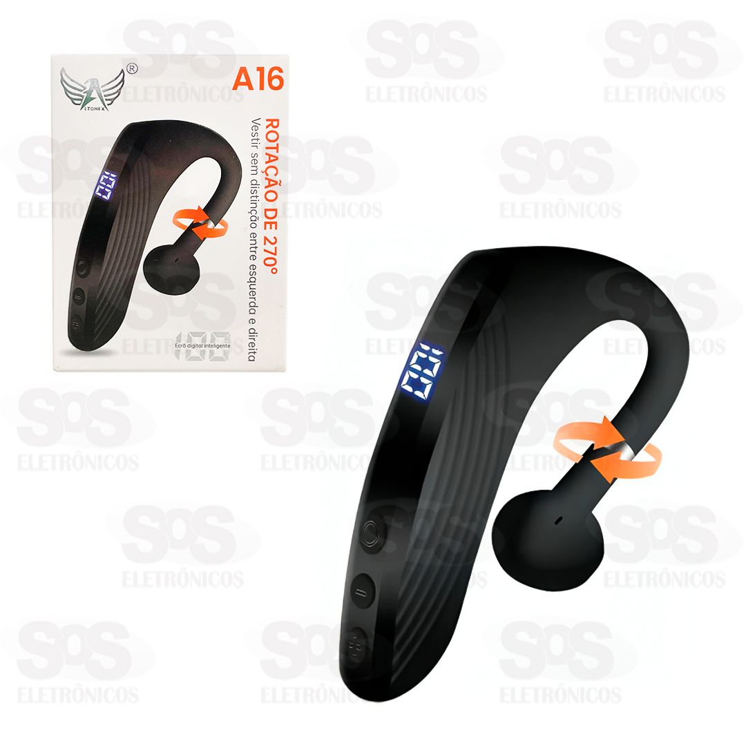 Fone De Ouvido Bluetooth Com Microfone Unilateral Altomex A16