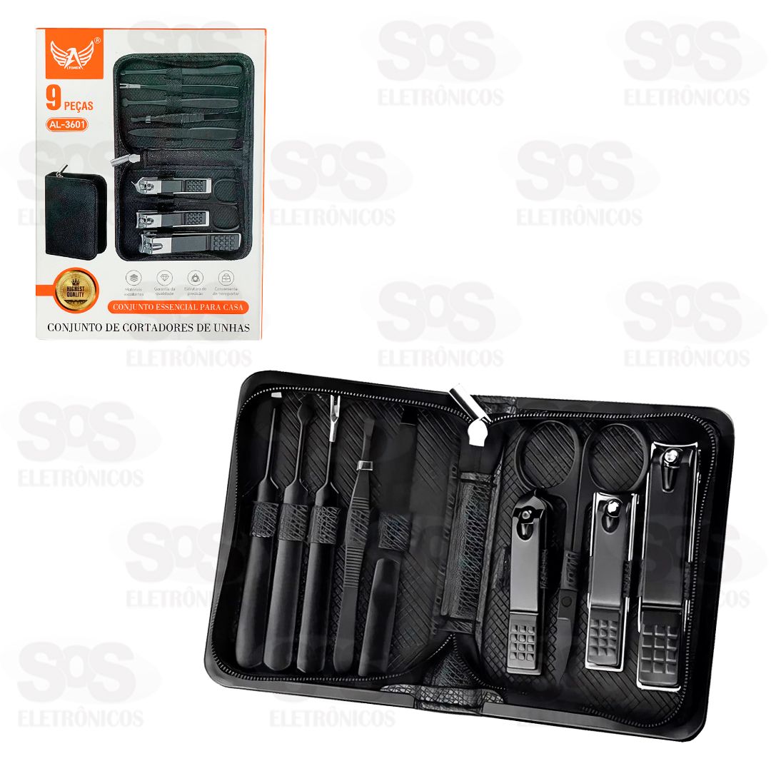 Kit Manicure Cortador De Unha 9 Peas Altomex AL-3601