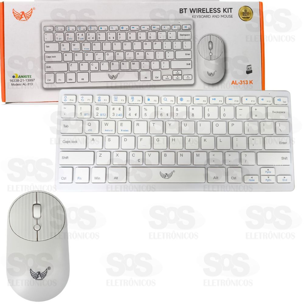 Kit Teclado e Mouse Bluetooth Altomex AL-313 K