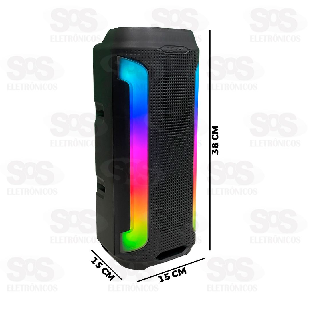 Caixa De Som Multimdia Bluetooth 50W Com LED RGB Xtrad CS-20