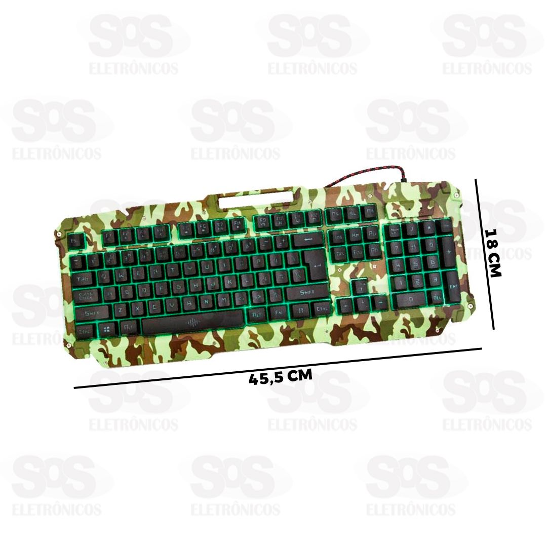 Kit Teclado e Mouse Gamer Com Fio LED RGB Xtrad HK8400