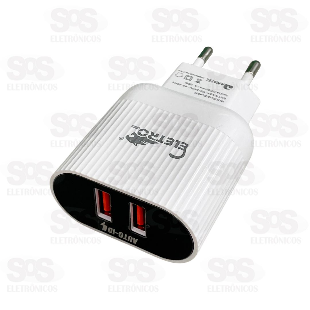 Carregador 2 USB 5.1A Com Cabo Iphone Eletromex EL-4017-I5